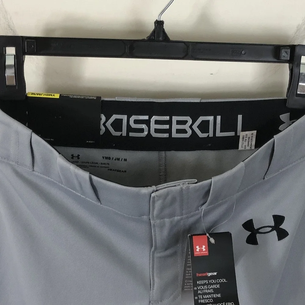 Under Armour Loose Fit HeatGear Sample Baseball Pants Youth Boys M Gray NWT